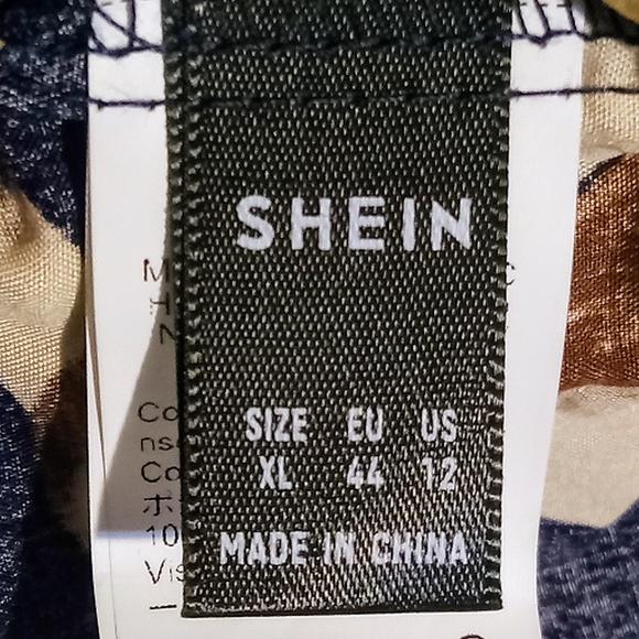 🛍️ BUNDLE ONLY 🛍️SHEIN Black and Tan One Shoulder Wrap Sundress - Picture 6 of 7